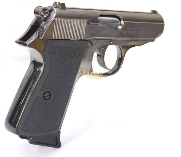 Airsoft GBB Pistol PPK/S w/ marking (Gun Metal) - Image 2