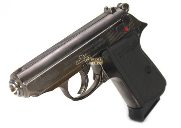 Airsoft GBB Pistol PPK/S w/ marking (Gun Metal) - Image 4