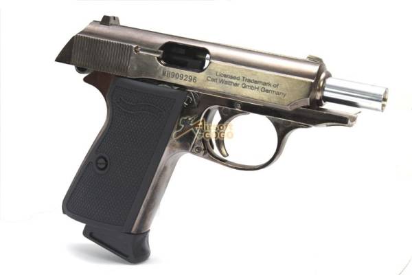 Airsoft GBB Pistol PPK/S w/ marking (Gun Metal) - Image 5
