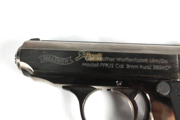 Airsoft GBB Pistol PPK/S w/ marking (Gun Metal) - Image 6