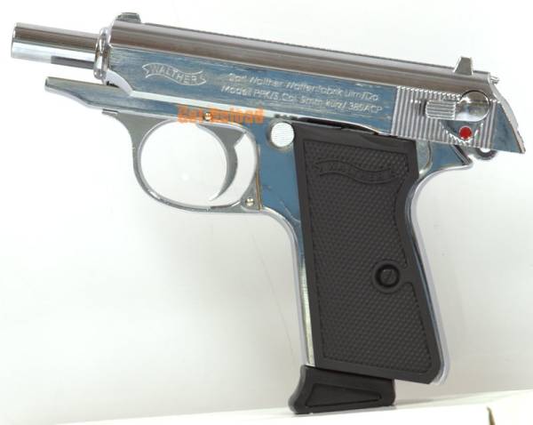 Airsoft Gun PPK (007) GBB Pistol Silver - Image 2