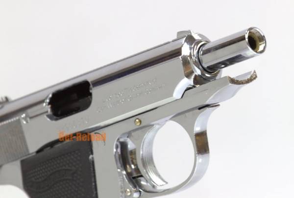 Airsoft Gun PPK (007) GBB Pistol Silver - Image 4