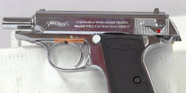 Airsoft Gun PPK (007) GBB Pistol Silver - Image 6