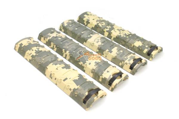 20mm RIS Armor Rail Cover Panel 4pcs Set (Digital Desert)