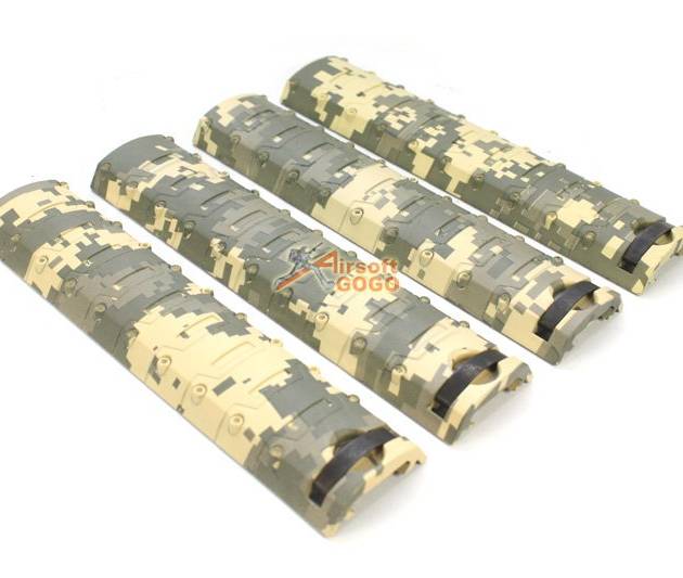 20mm RIS Armor Rail Cover Panel 4pcs Set (Digital Desert)