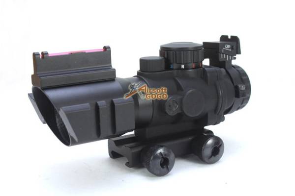 Airsoft 4x32mm Red/Green/Blue Cross-Hair Scope with Dual Rail