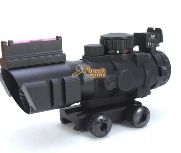 Airsoft 4x32mm Red/Green/Blue Cross-Hair Scope with Dual Rail