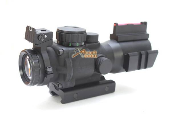 Airsoft 4x32mm Red/Green/Blue Cross-Hair Scope with Dual Rail - Image 3