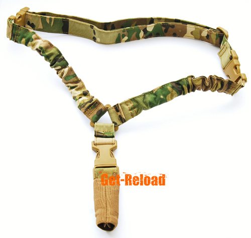 TMC Elastic Bungee CQB Single Point Rifle Sling Woodland