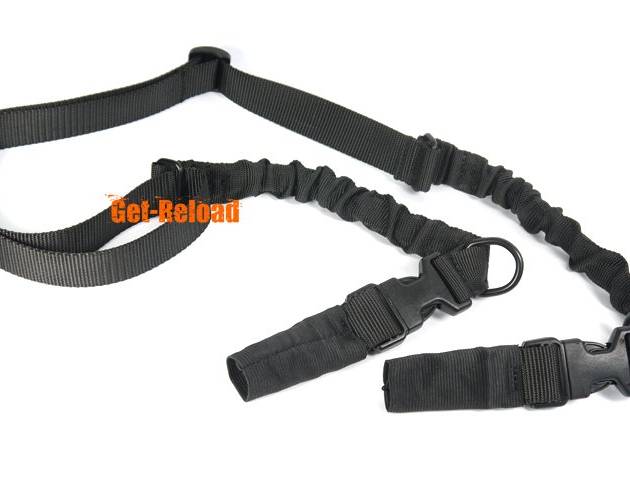 Heavy Duty 2-Point Bungee Tactical Rifle Sling Black