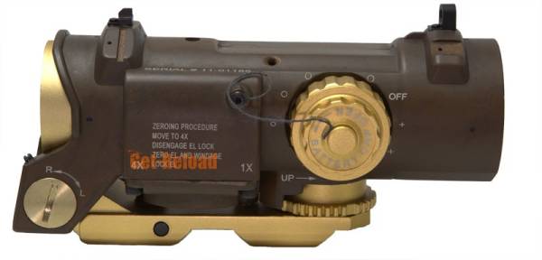 SpecterDR sty 4X Magnifier Scope w/ Illuminated Dot (Tan)