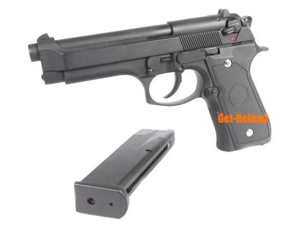 KWG U.S. 9mm M9 Full Metal GBB Pistol (Black) - Image 2