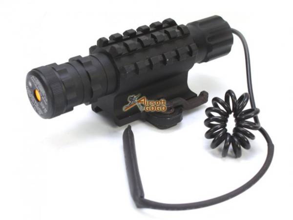 Tactical QD Lever RAS Tri-Rail Green Laser Sight Pointer LG08