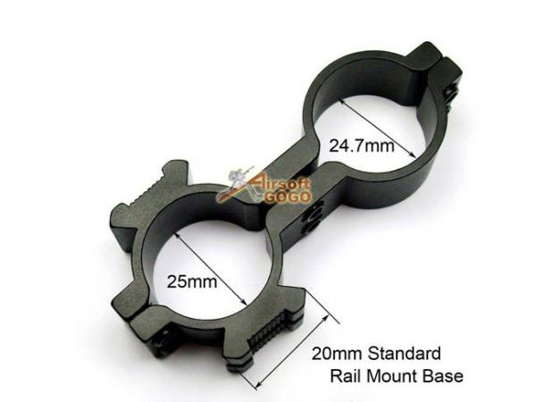 1" ring weaver picatinny 20mm rail barrel mount scope laser Flashlight Torch - Image 4