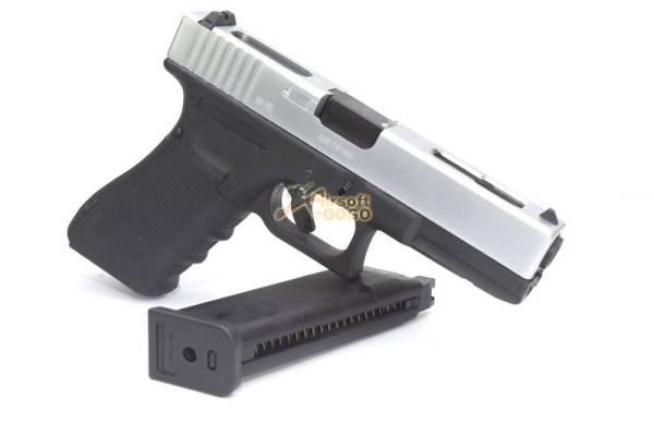 WE Metal Slide Hard Kick G18C GEN4 GBB Pistol (Silver) - Image 12