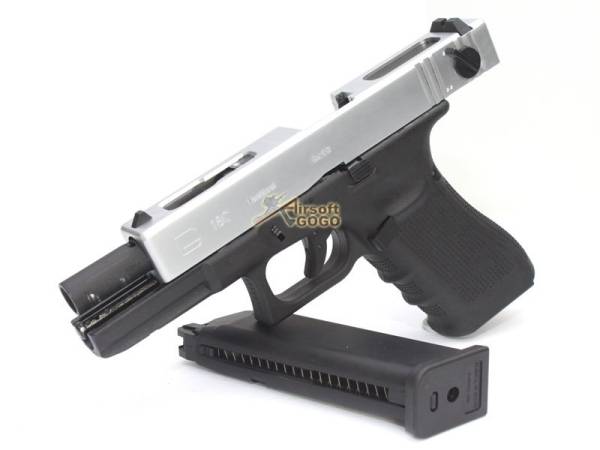 WE Metal Slide Hard Kick G18C GEN4 GBB Pistol (Silver) - Image 10