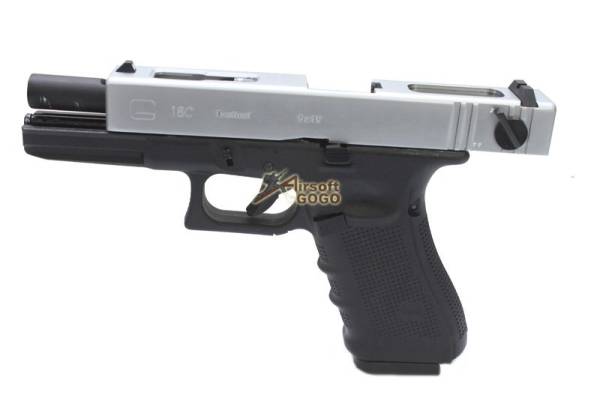 WE Metal Slide Hard Kick G18C GEN4 GBB Pistol (Silver) - Image 6