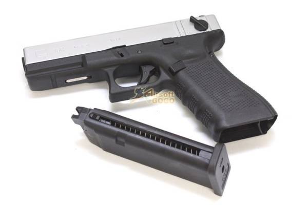 WE Metal Slide Hard Kick G18C GEN4 GBB Pistol (Silver) - Image 4