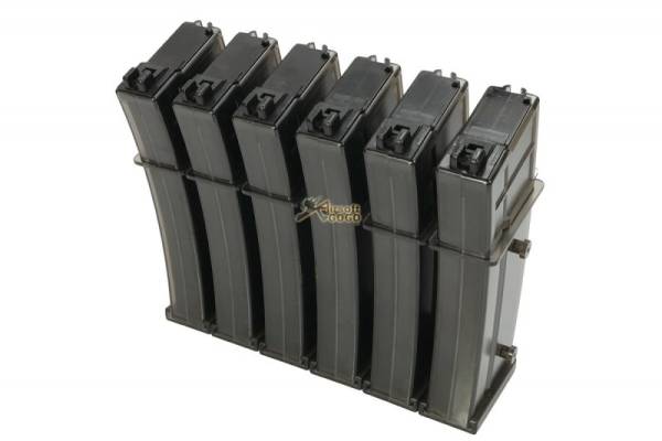 WE Open-bolt system H&K G36C Gas Backblow 32rds (6pcs)
