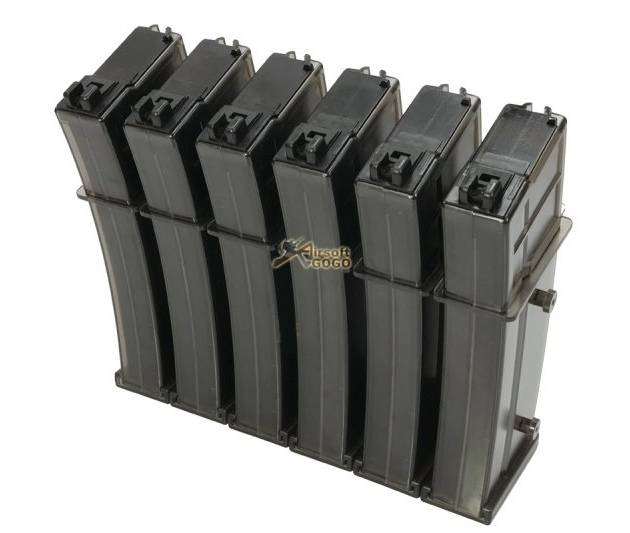 WE Open-bolt system H&K G36C Gas Backblow 32rds (6pcs)