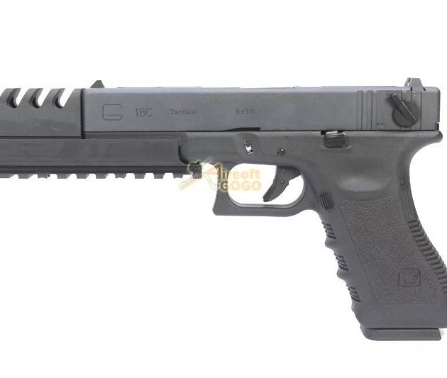 WE Metal Slide Hard Kick G18C GBB Pistol with Compensator