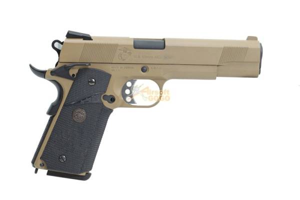 WE Full metal GBB caliber .45 M.E.U. pistol w/ SOC marking(TAN) - Image 5
