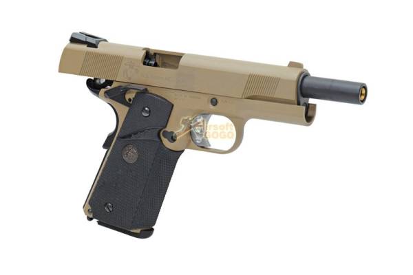 WE Full metal GBB caliber .45 M.E.U. pistol w/ SOC marking(TAN) - Image 2