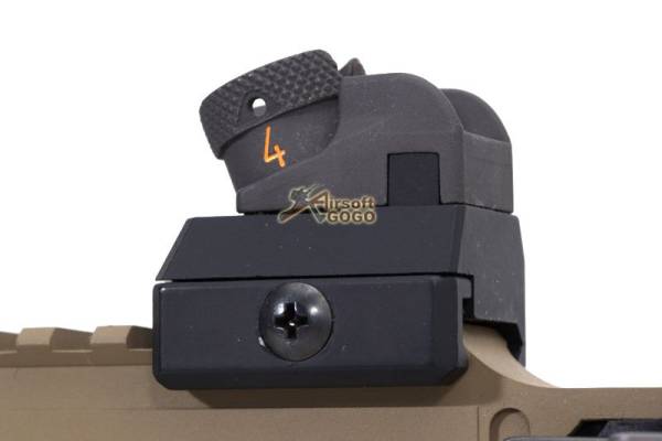 WE Gas Blowback Open-bolt system HK416 Airsoft w/ marking (Tan) - Image 4