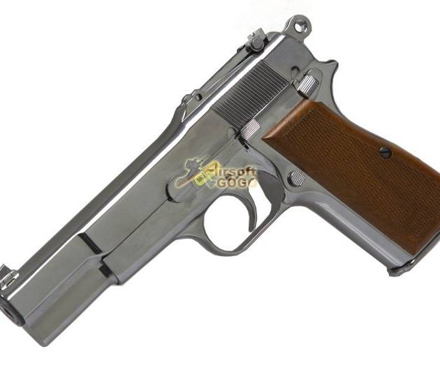 WE Browning Hi-Power M1935 GBB Pistol (Chrome Silver)