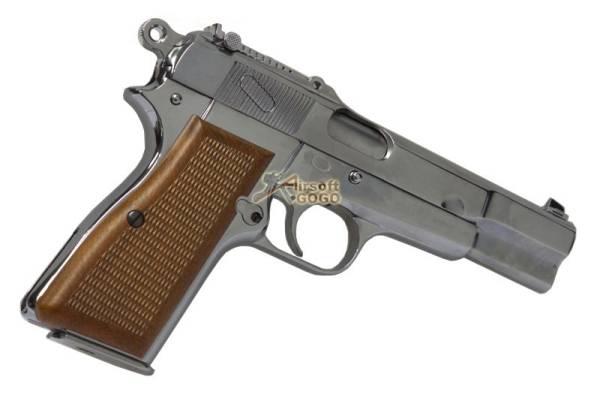 WE Browning Hi-Power M1935 GBB Pistol (Chrome Silver) - Image 4