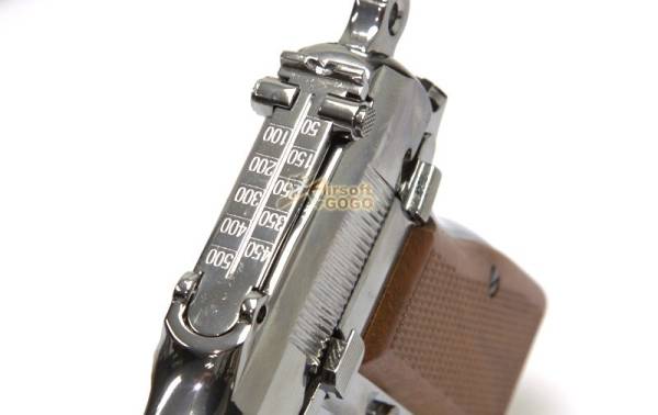 WE Browning Hi-Power M1935 GBB Pistol (Chrome Silver) - Image 2