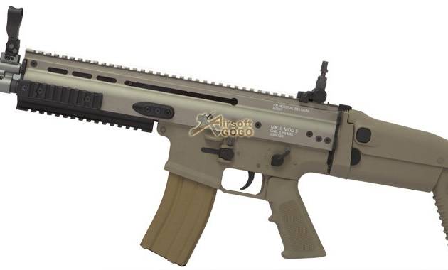WE Gas blowback Open-bolt system SCAR Airsoft (Tan)