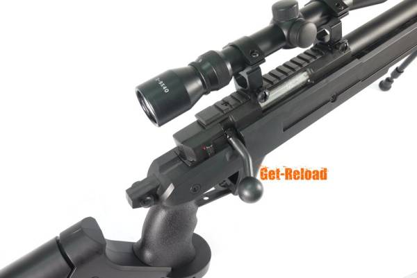 WELL L96 Sniper Stock Spring Rifle w/ Bipod & Scope (MB04D BK) - Image 9