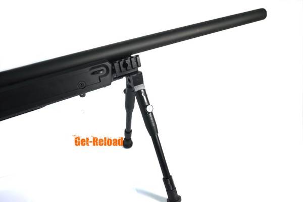 WELL L96 Sniper Stock Spring Rifle w/ Bipod & Scope (MB04D BK) - Image 7