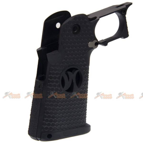 AW Custom HX -00002 Grip Kit for Marui, WE Hi-Capa 5.1 Series Gas Blowback Airsoft Pistols - Black - Image 2
