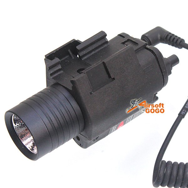 QD M6 Flash Light w/ Red Laser for GBB Pistol