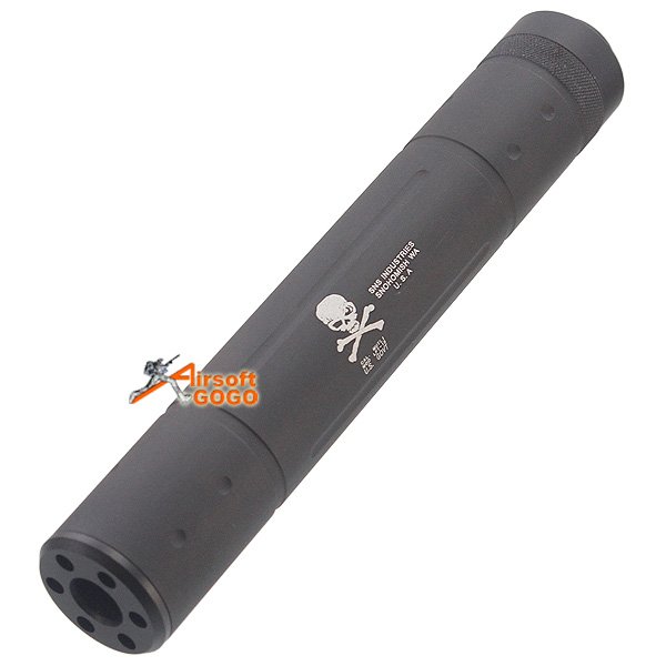 CYMA Skull Suppressor Barrel Extender -14mm CCW for Airsoft AEG GBBR -BK