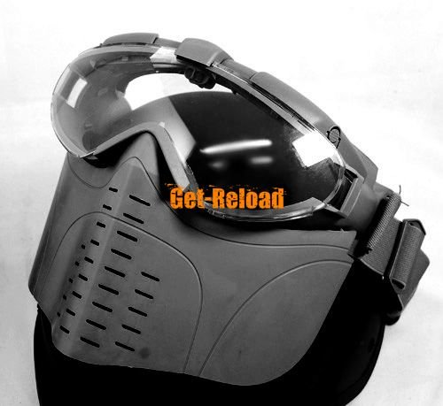Full Face Goggle Mask with Fan (Black)