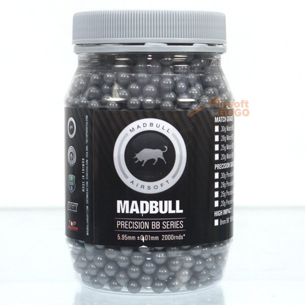 MadBull Precision 0.40g Ultimate Heavy Sniper BB 2000 rds - Grey