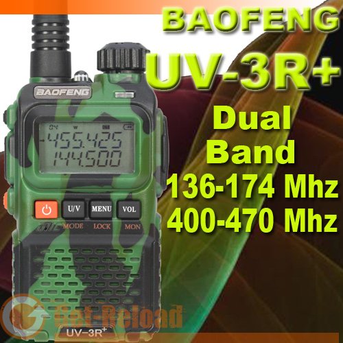 BAOFENG Dual band UV-3R+ plus VHF/UHF Radio Walkie Talkie (Cam)