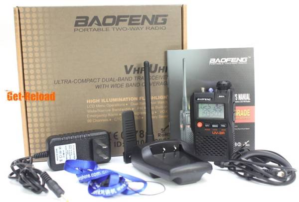 2X BAOFENG UV-3R Mark II Dual FZ & Display + Earpiece -BK - Image 2