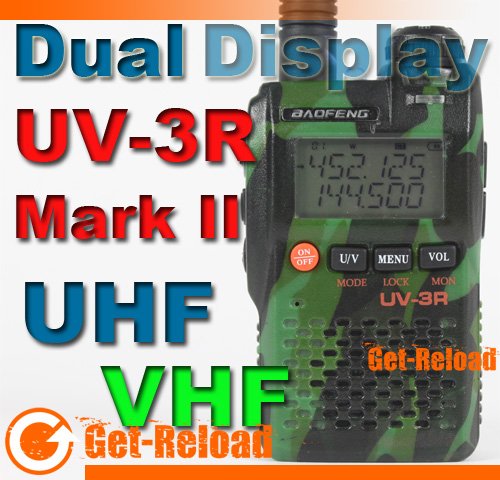 BAOFENG UV-3R Mark II Dual FZ & Display +PTT earpiece-Cam
