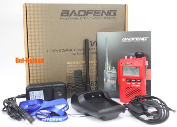 BAOFENG UV-3R Mark II Dual FZ & Display +PTT earpiece-Red - Image 2