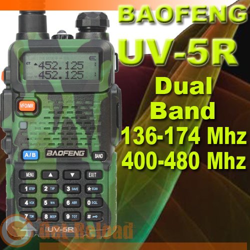 BAOFENG Dual band UV-5R VHF/UHF Radio Walkie Talkie (Cam)