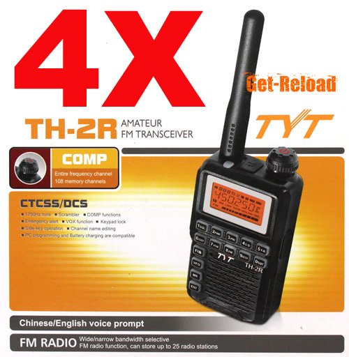 4pcs X TYT TH-2R UHF 400-480MHz Mini Handheld Two-Way Radio