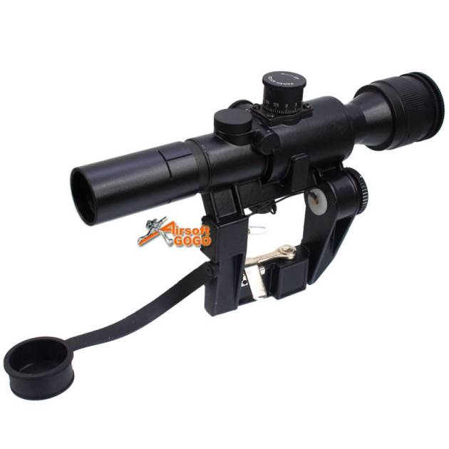 Russian POSP 4x26 AK SVD Red Illuminated Sniper Scope