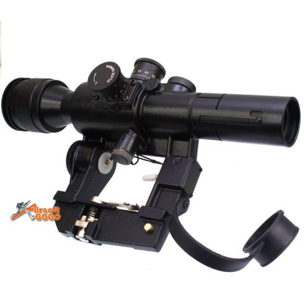 Russian POSP 4x26 AK SVD Red Illuminated Sniper Scope - Image 2