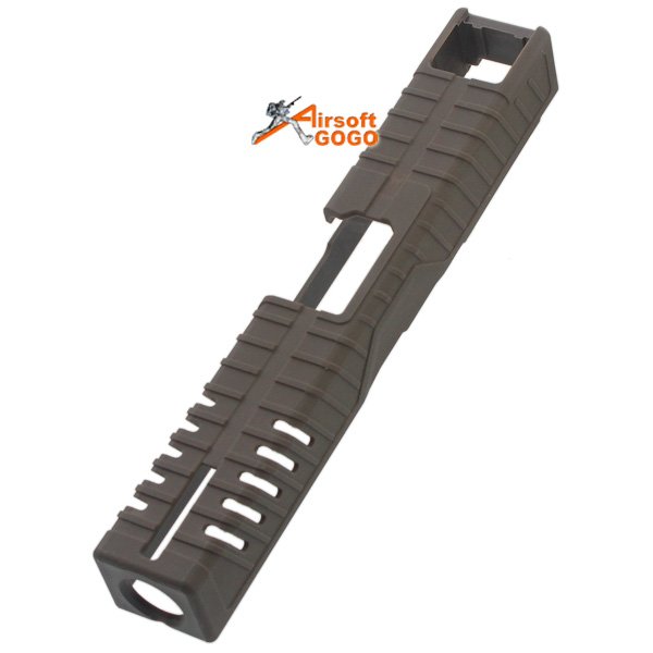 Polymer Slide Cover for Marui WE G17 GBB Series, In order to coordinate UKARA Dark Earth
