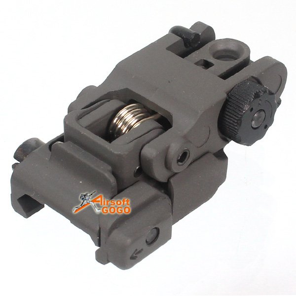 Pop Up Rear Sight for AR15 / M4 / M16 / SR16 / SR25 / HK416 / HK417 20mm Rail Airsoft AEG GBBR