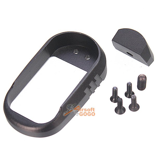 Thunder Airsoft Aluminum CNC Magwell for Marui/WE G17/G18C/G34 (Black)